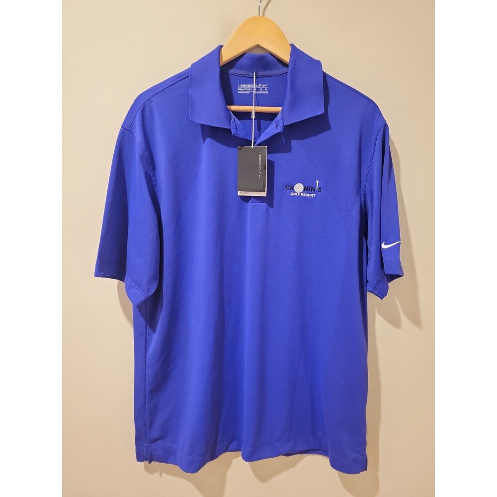 Nike Golf Dri-FIT Polo Men’s M Blue Cronin’s Golf Resort Embroidered NWT 319698